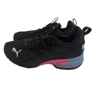 Puma Kids Sneakers Black with Pink and Blue Accents